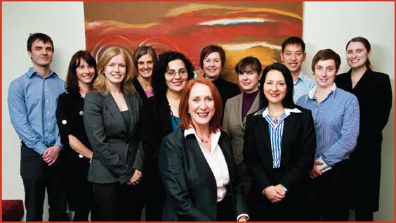 Members of the Family Violence Inquiry team: see caption below image.