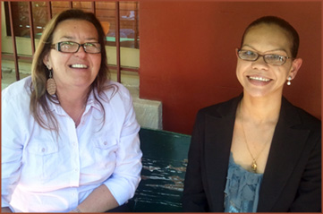 Photo: Senior Legal Officer, Virginia Marshall, and cultural awareness trainer, Lani Blanco-Francis