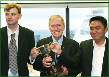 Photo: Tyler Fox, The Hon Michael Kirby and Melchor Raval