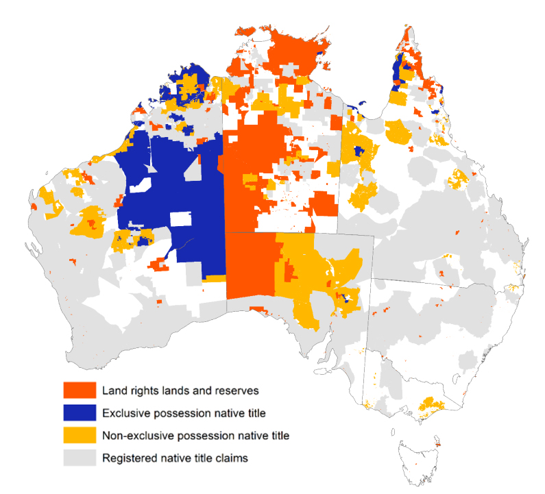Map of Australia, illustrating data in Table 2, below.