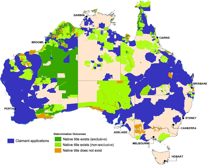 Map of Australia displaying data in Table 1.