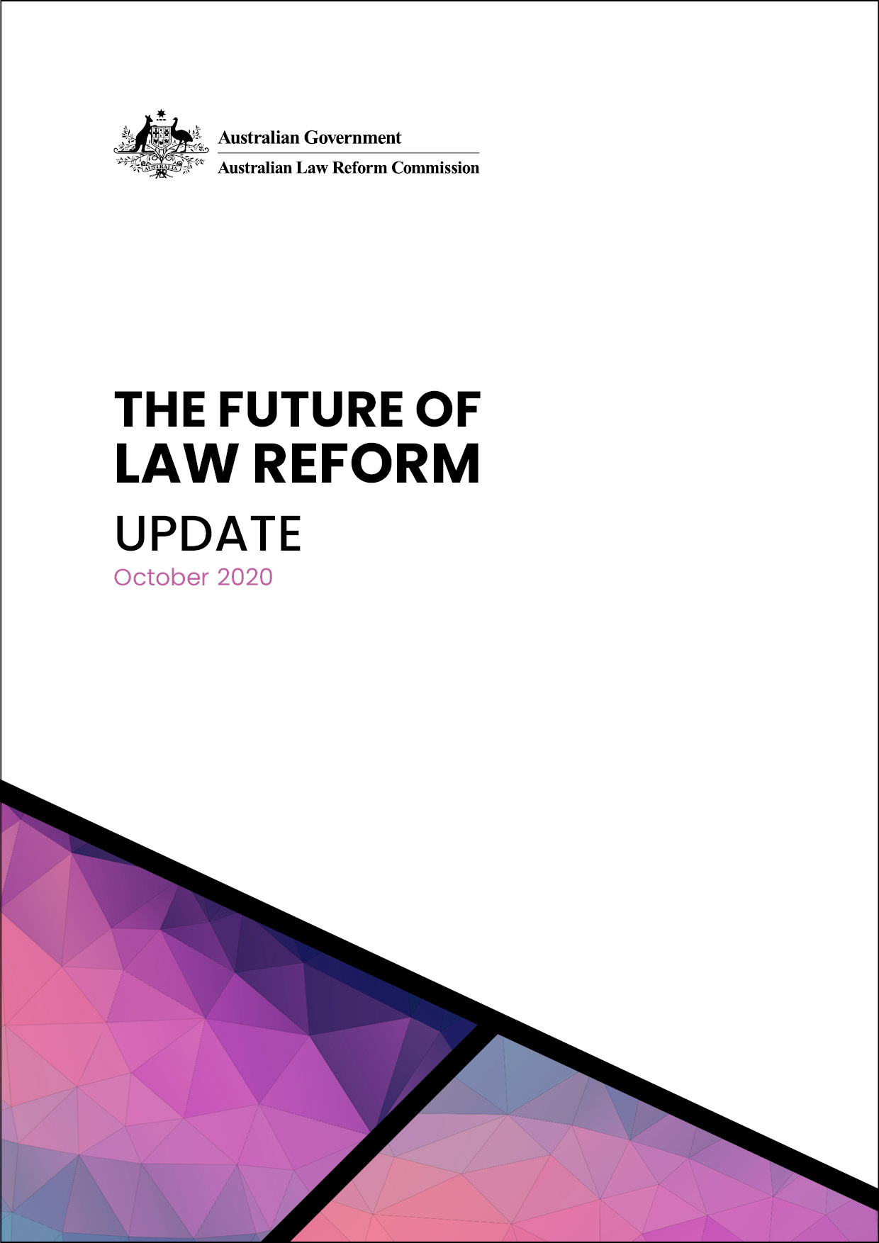 Future of Law Reform Update Oct 2020 cover image